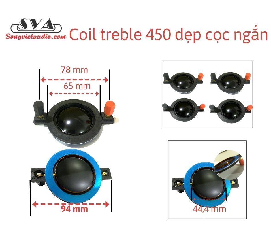 Coil treble 450 rcf - dây dẹp - 1 cái