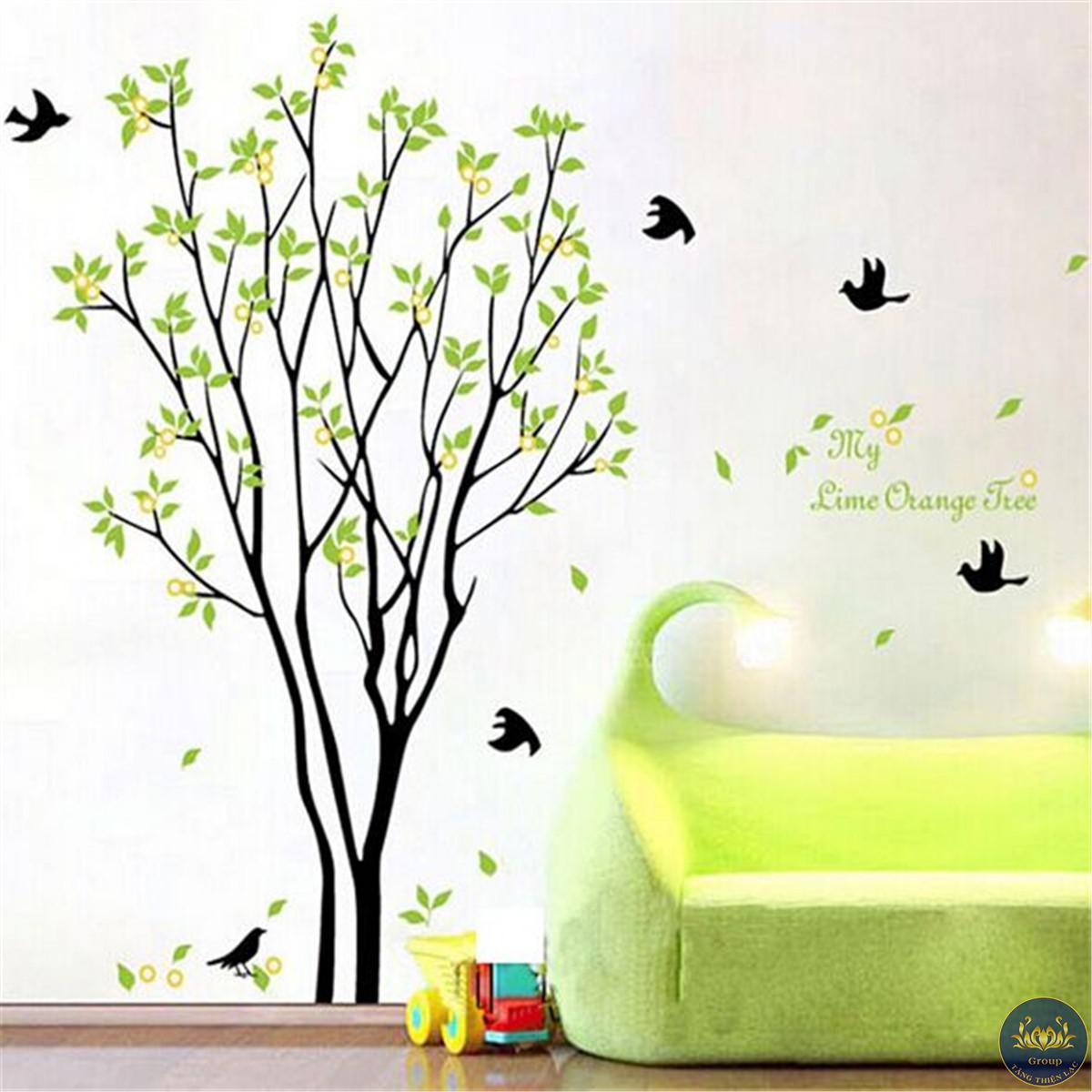 [HCM]DECAL DÁN TƯỜNG COMBO GIÀN CÂY XANH