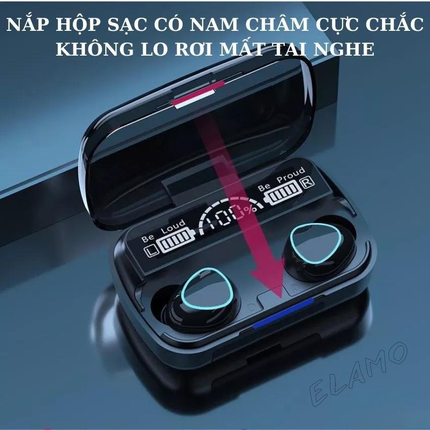 Tai nghe bluetooth M10 pro chip 5.1 kiêm sạc dự phòng. Tai nghe không dây hỗ trợ mọi dòng máy. Tai nghe nhét tai không dây trả lời cuộc gọi âm thanh sống động– Elamo store
