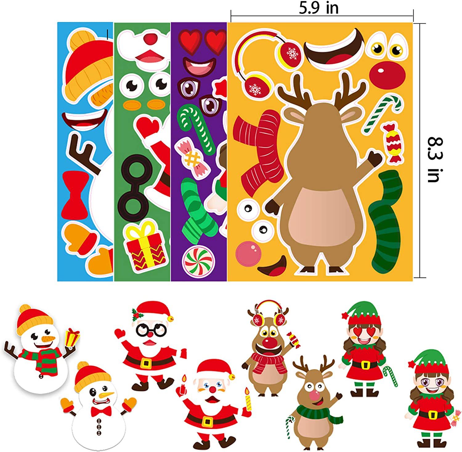 Tem dán sticker noel cho bé