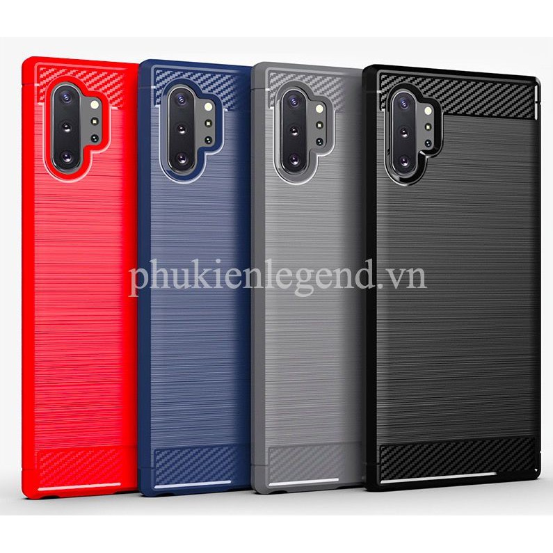 Ốp lưng chống sốc samsung galaxy note 10 plus vân sợi carbon rugger armor