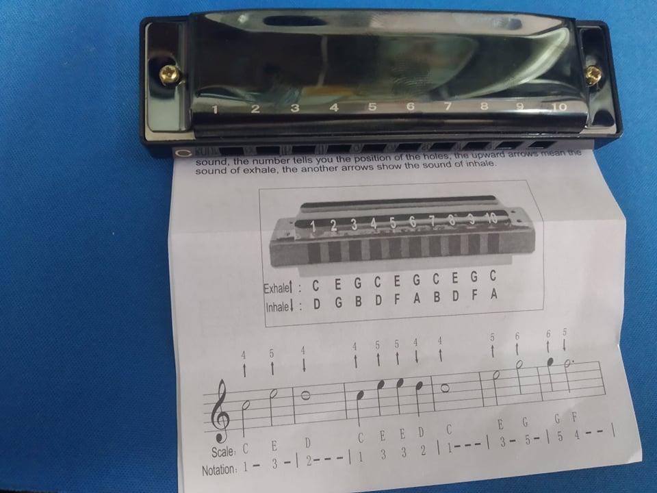 Kèn harmonica diatonic 10 lỗ - Tone C cao cấp