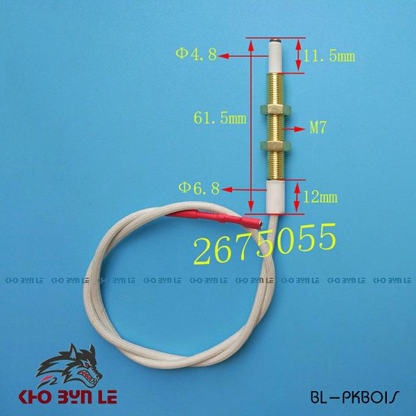 Dây kim sứ đánh lửa bếp ga âm