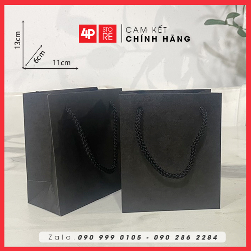 10 TÚI KRAFT ĐEN 120GSM - NHIỀU SIZE