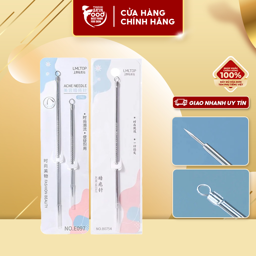 [NHẬP KHẨU] Cây Nặn Mụn Hai Đầu LMLTOP Acnes Needle - NO.B0754, E097