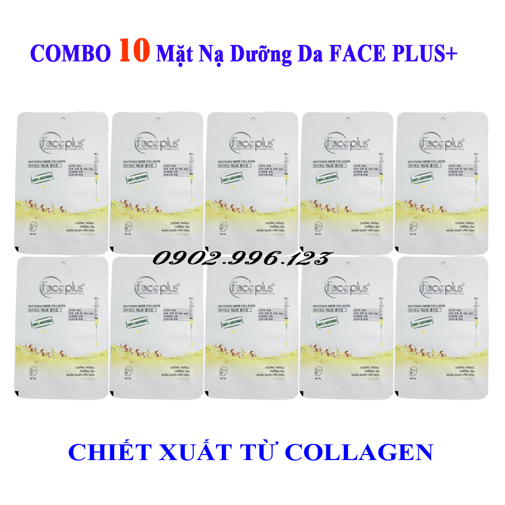 Combo 10 Mặt Nạ Chiết Xuất Collagen FacePlus