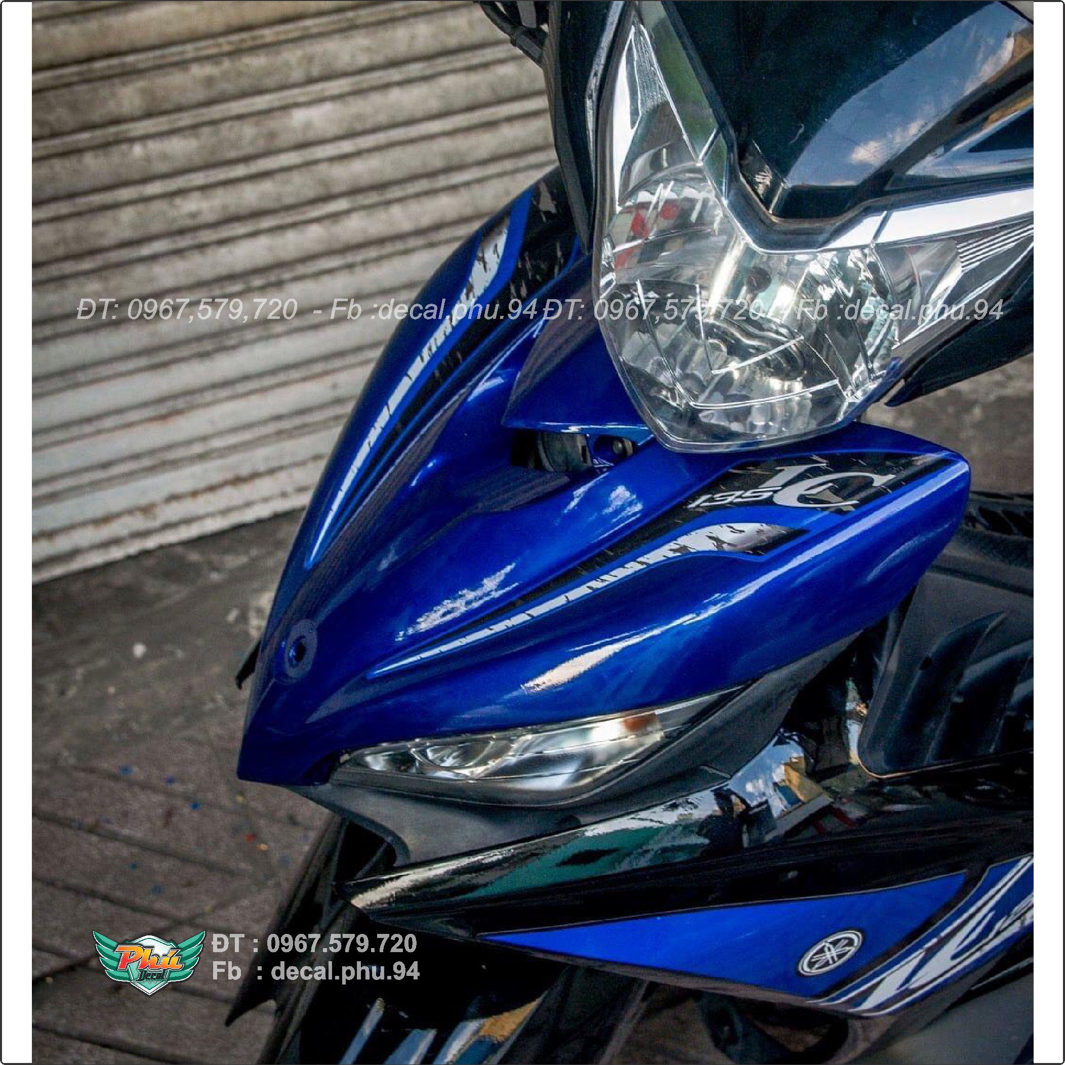 Tem rời Exciter 135 LC xanh đen  (K)