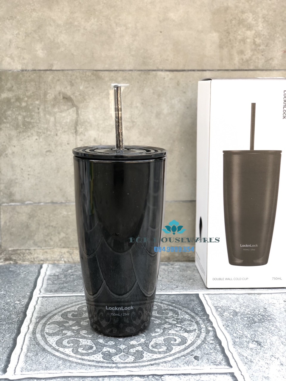 [HCM][ Lock&Lock ] Ly Nhựa Có Ống Hút Lock&Lock 750ml Hap507