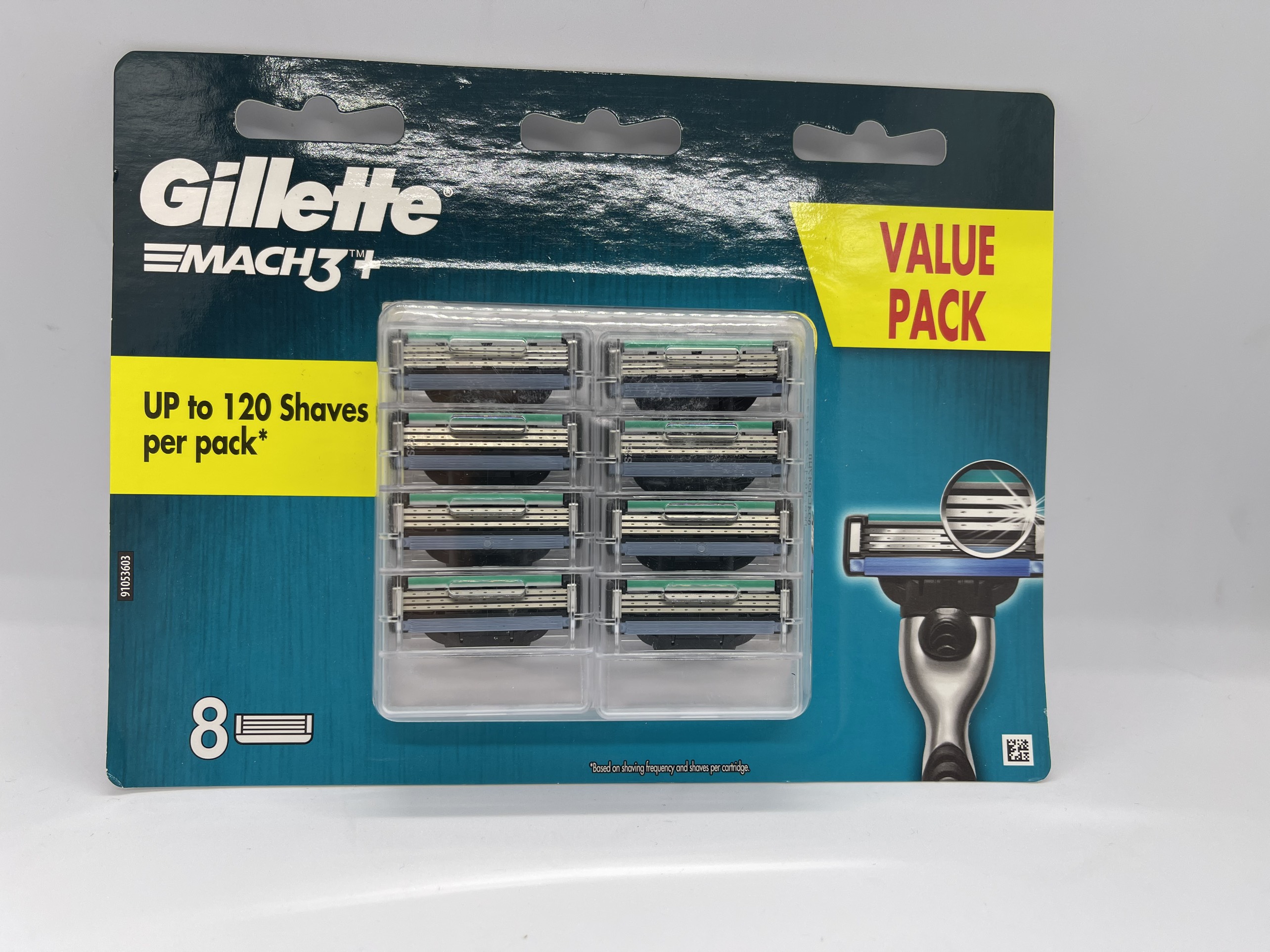 Lưỡi cạo râu Gillette Mach3+ Classic Vỉ 8 lưỡi