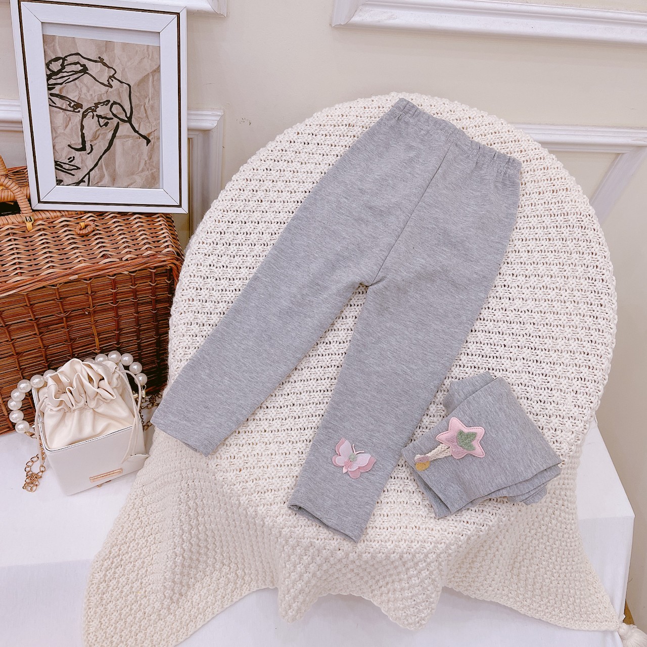 Combo 3 quần legging bé gái siêu đẹp