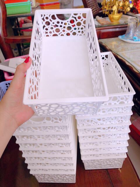 Khay Nhựa Đa Năng Nhật Bản 28x15cm (Hình Chữ Nhật)