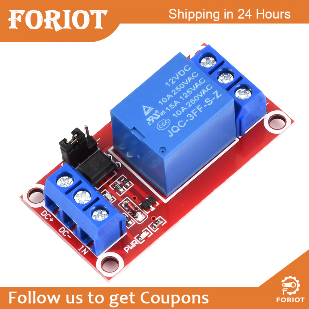 Foriot 12V1 channel optocoupler isolation high and low level trigger module