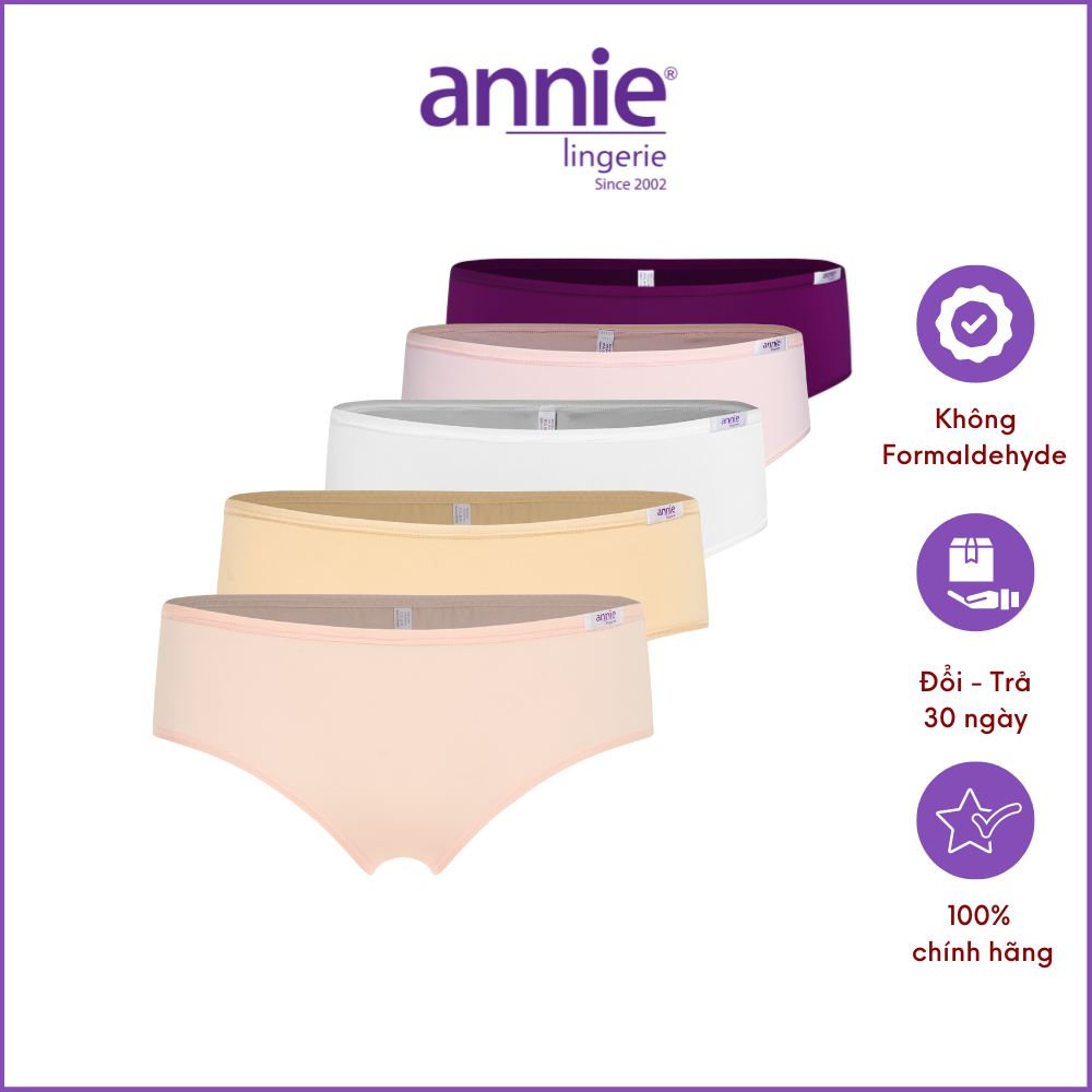 Combo 5 quần lót nữ cạp cao thun lạnh annie QE 4535