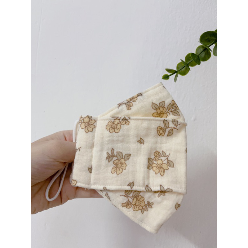 Khẩu trang vải Muslin họa tiết