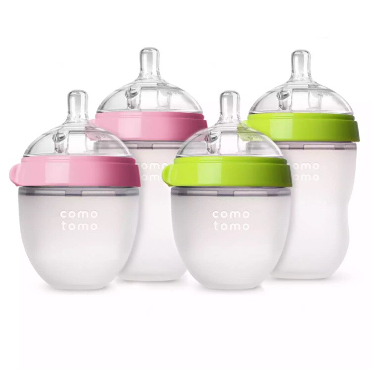 Bình sữa comotomo 150ml/250ml đủ màu [Tặng kèm núm ti thay thế]