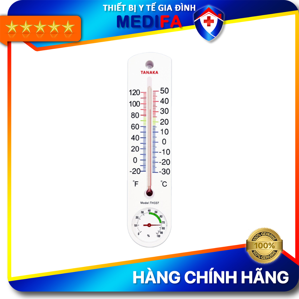 Nhiệt ẩm kế Tanaka TH 337 - hàng nhập khẩu, không dùng pin, chính hãng