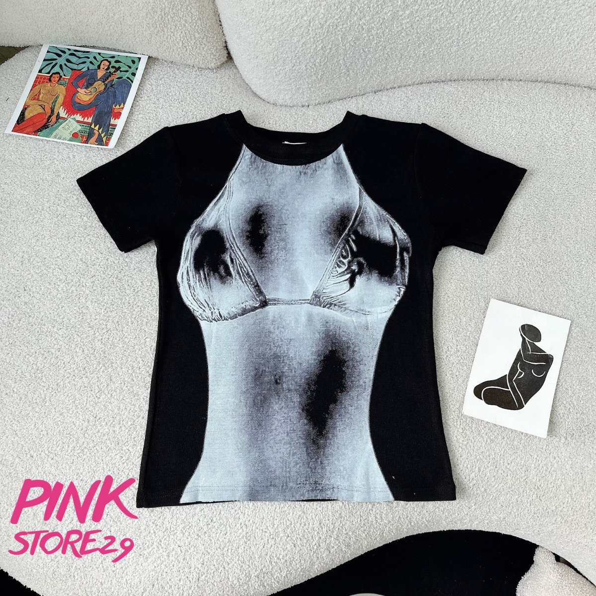Áo thun baby tee pinkstore29 in họa tiết bikini cực kỳ cá tính a5898