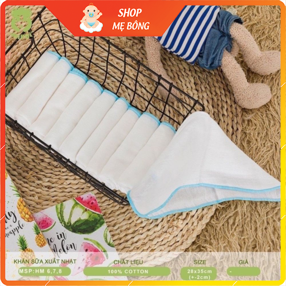 Set 10 khăn xô sữa mipbi đủ loại 2 lớp/3 lớp/4 lớp