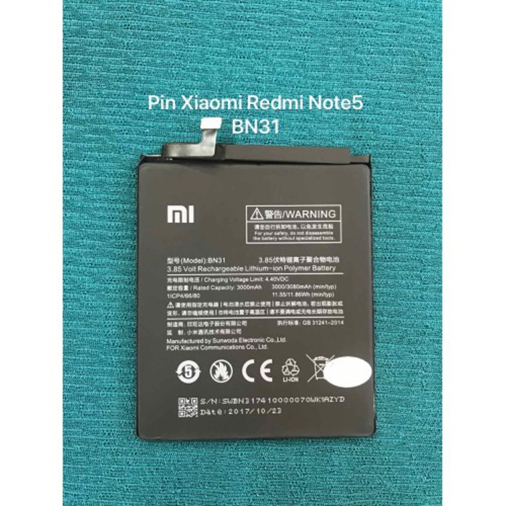 Pin Điện Thoại Xiaomi Redmi Note 5, Dung Lượng 3080mAh (Mã BN31)