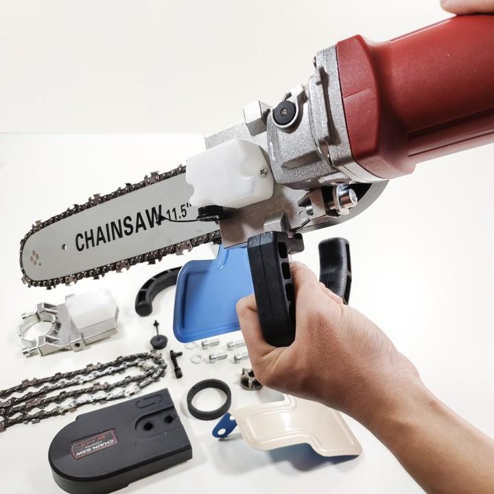 Đầu Chuyển Đổi Gắn Máy Mài Thành Máy Cưa 12inch, Bộ Lam Cưa Xích Gắn Máy Mài Góc Chainsaw