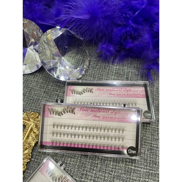 lông mi giả, mi chùm hồng Hàn Quốc đủ số 8..14