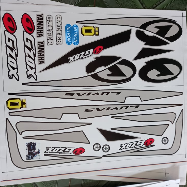 tem rời luvias 125 GZOX xe đen