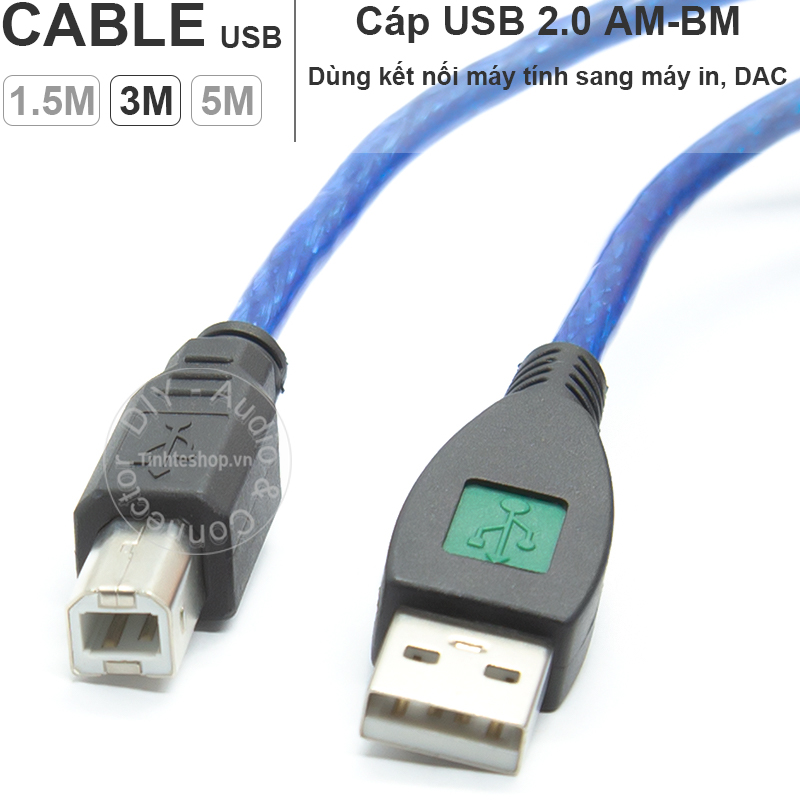 USB 2.0 AM to BM 1.5M to 5M King-Master