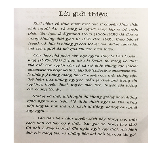 Sách - Vô Thức Thích Nghi Tâm Năng Động