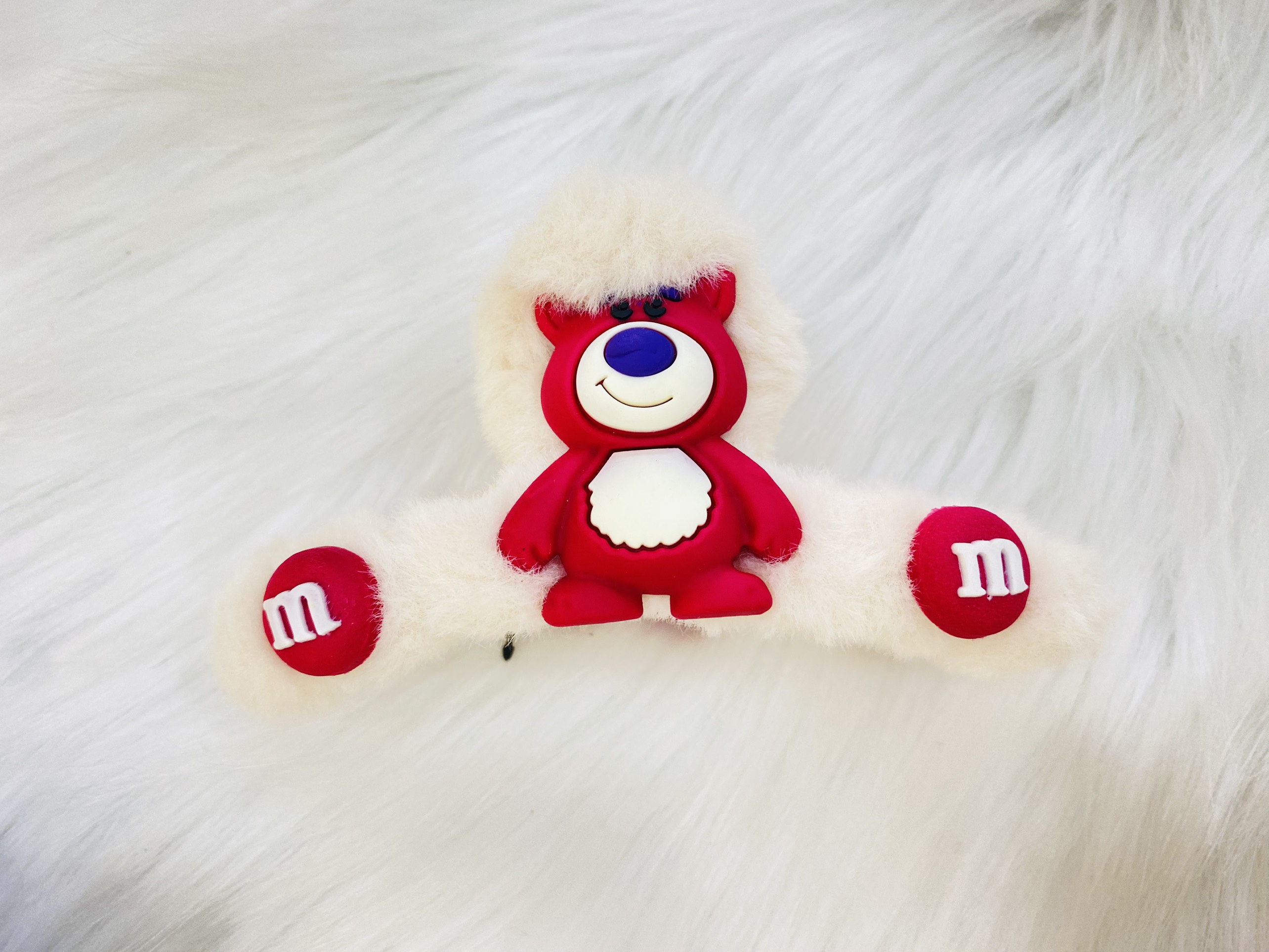 Kẹp tóc gấu dâu lotso màu hồng siêu cute