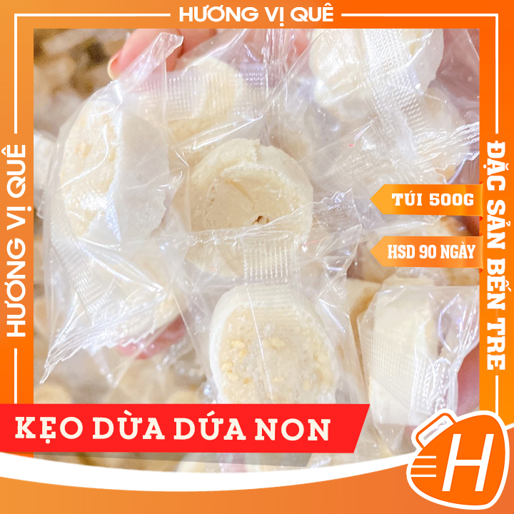 Kẹo Dừa Dứa Non - Túi 500g - Đặc Sản Bến Tre