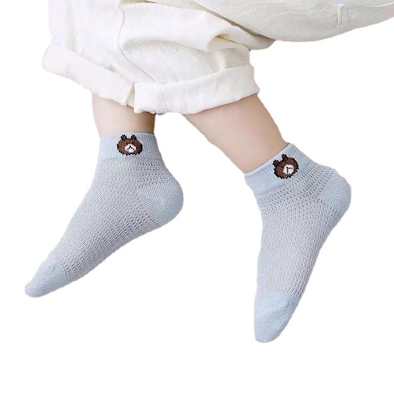 Sét 5 đôi tất lưới gấu cho bé