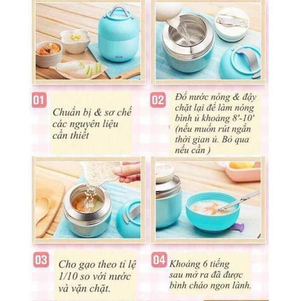 Bình Ủ cháo Giữ Nhiêt RELEA HELLO Cao Cấp 500ml