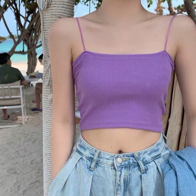 Áo hai dây tím mộng mơ