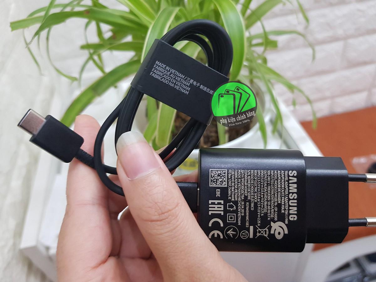 Bộ sạc nhanh 25W (Fast Charge 3.0) dành cho SAMSUNG NOTE 10, S10 5g, A80 và các dòng thấp hơn - Cam kết Chuẩn Zin Xịn
