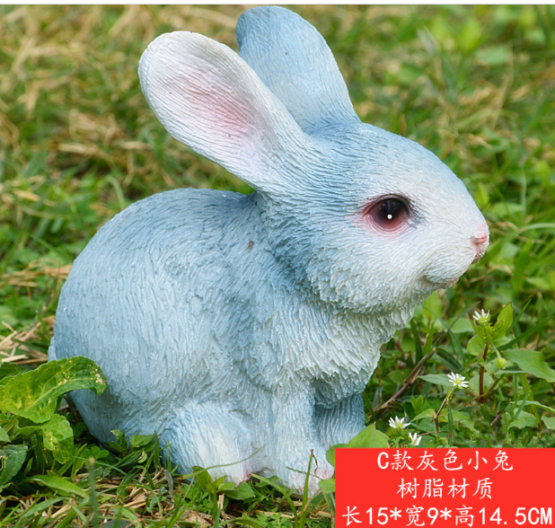 Mô hình con thỏ trang trí sân vườn, tiểu cảnh