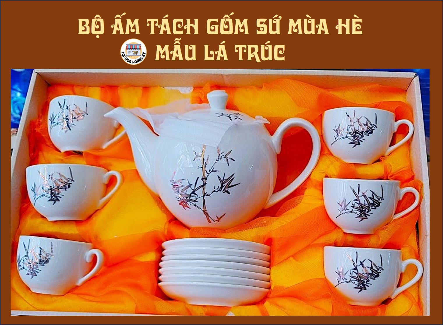 BỘ ẤM CHÉN PHA TRÀ MÙA HÈ - GỐM SỨ CAO CẤP