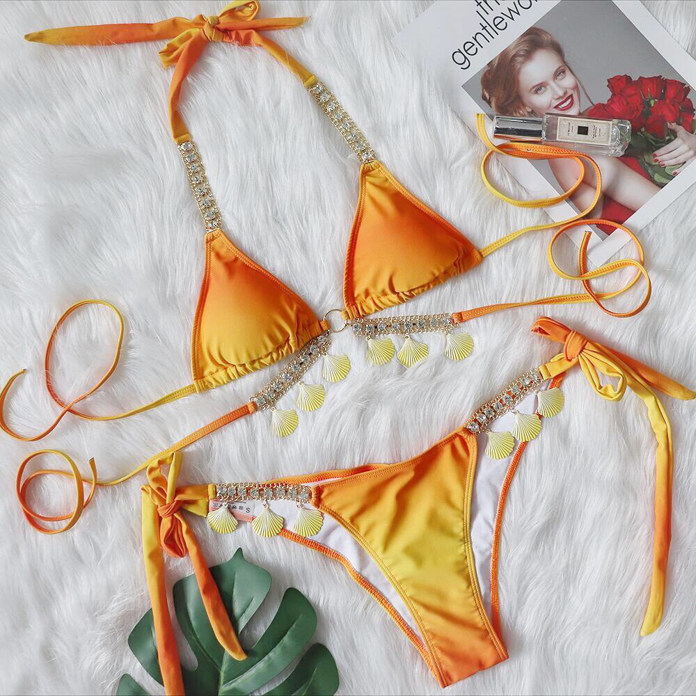 Bikini đính đá siêu sang( nhiều màu)