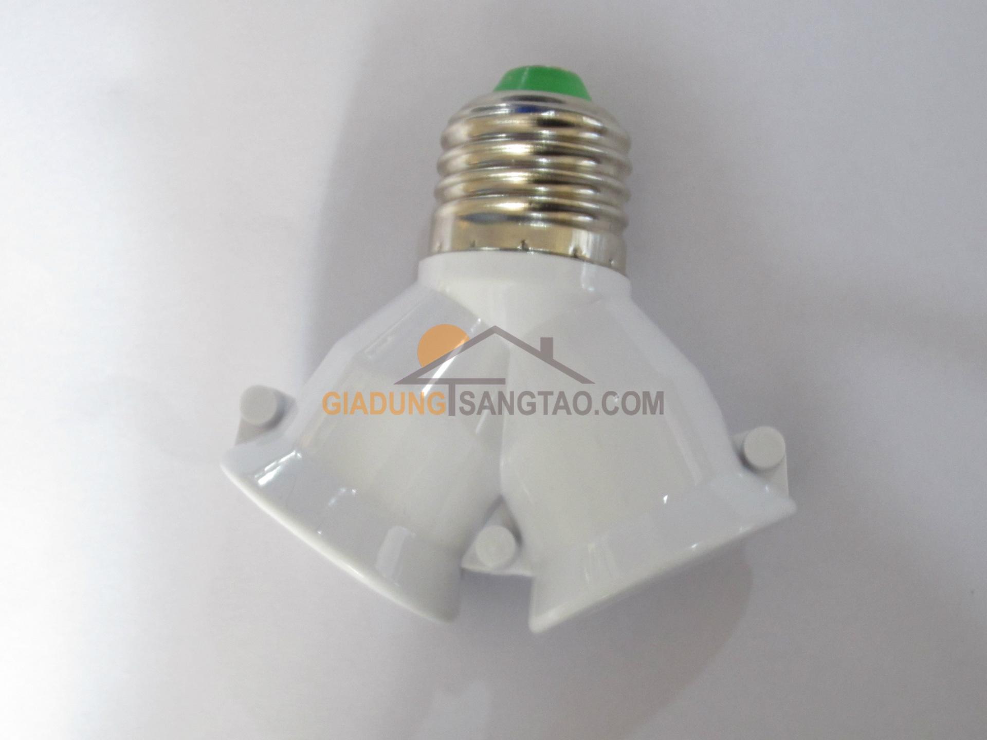 Đầu chia 2 đui xoáy tròn E27