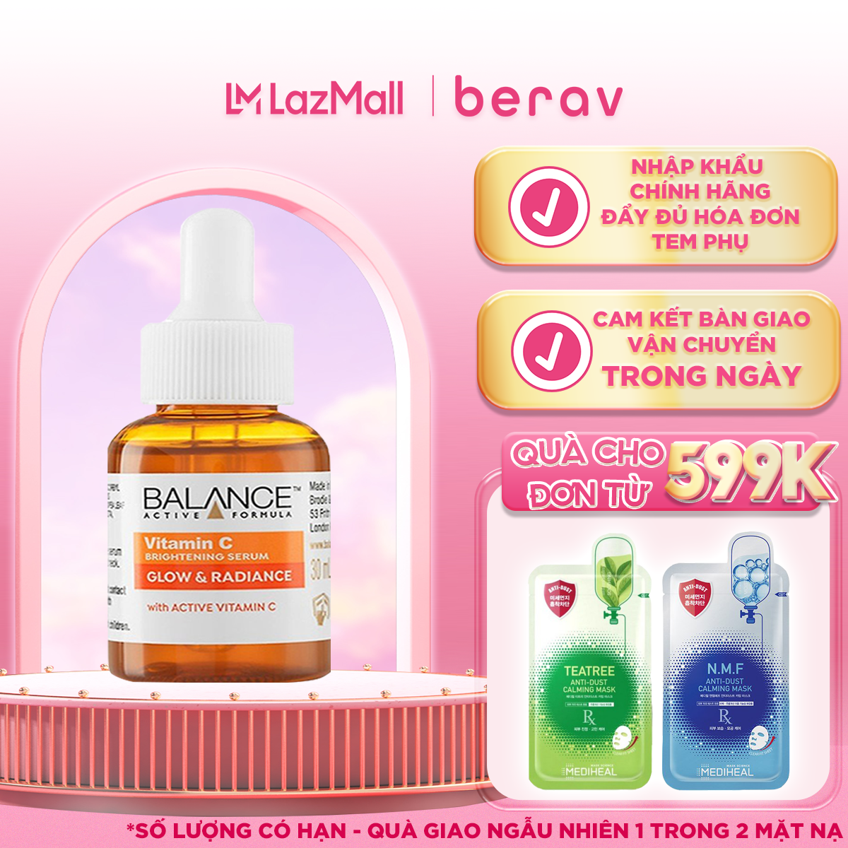 Serum Trắng Da, Mờ Thâm Balance Vitamin C Balance Active Formula