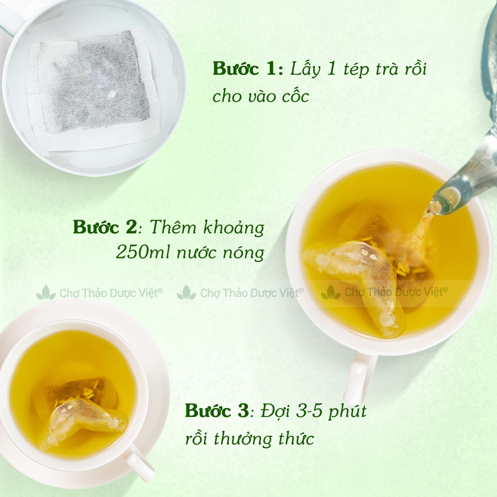 Trà dây túi lọc, bịch 30 túi x 3g, đậm vị trà thơm ngon, dễ uống - Chợ Thảo Dược Việt