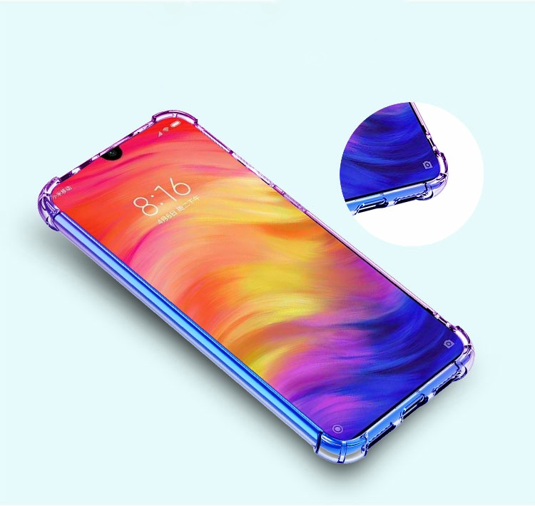Ốp lưng Xiaomi Redmi Note 7 / Note 7 Pro dẻo TPU đa sắc lồi 4 góc cao cấp