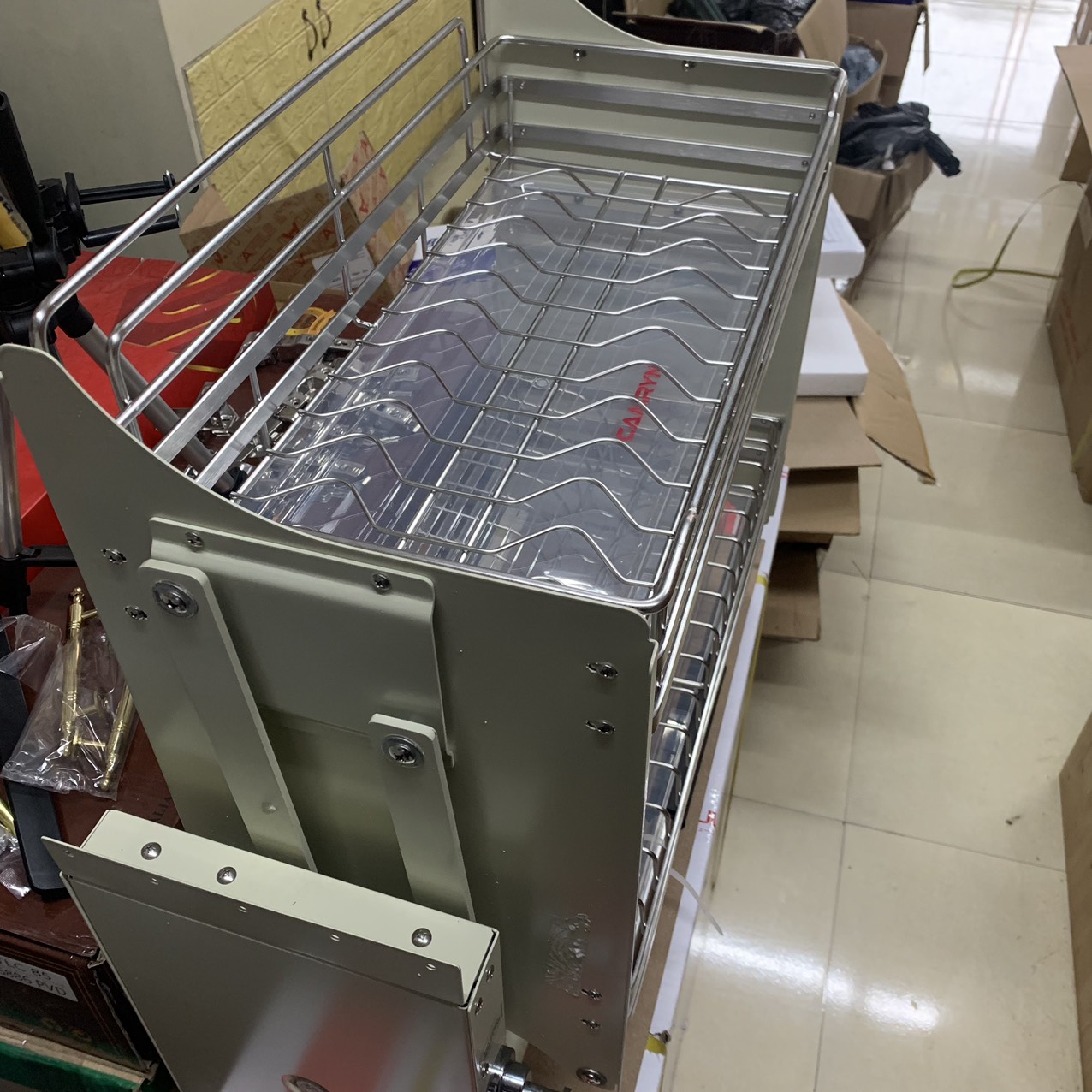 Giá bát nâng hạ inox 304.