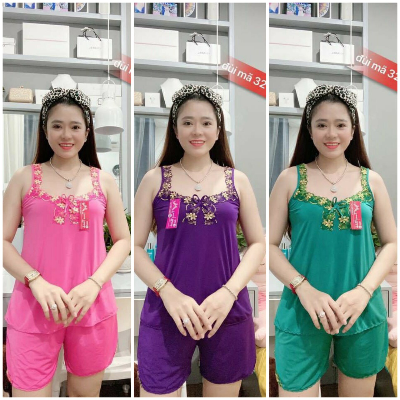 Đồ Bộ Nữ Bộ Nữ Lụa Thái Lan Mặc Nhà Nhập Khẩu Hàng Thiết Kế Cao Cấp