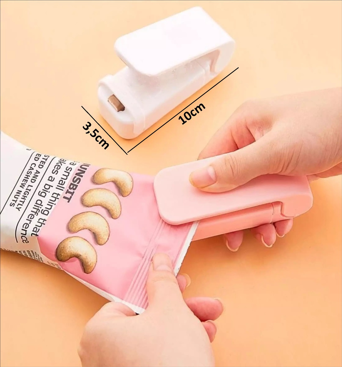 [Tặngpin] Toad row mouth bag super cute. Machine of mouth bag mini compact. Gift with 2 batteries 2A. Recipes keep food fresh delicious