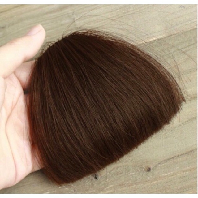 [ hàng hót, 100% tóc thật ] tóc giả nữ mái dày tóc thật, tóc mái ngố, tóc mái giả