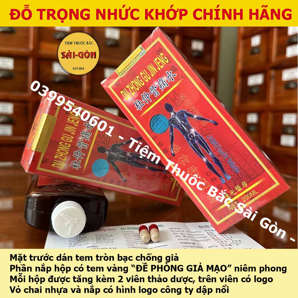 Đỗ Trọng Nhức Khớp Thủy CHAI ĐỎ 200ml