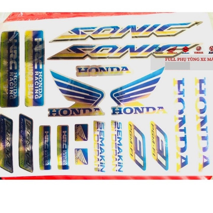 Sonic bộ tem màu titan - Vindecal BD