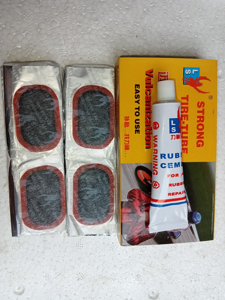 Hộp vá săm đa năng xe đạp/xe máy và tuýp keo
