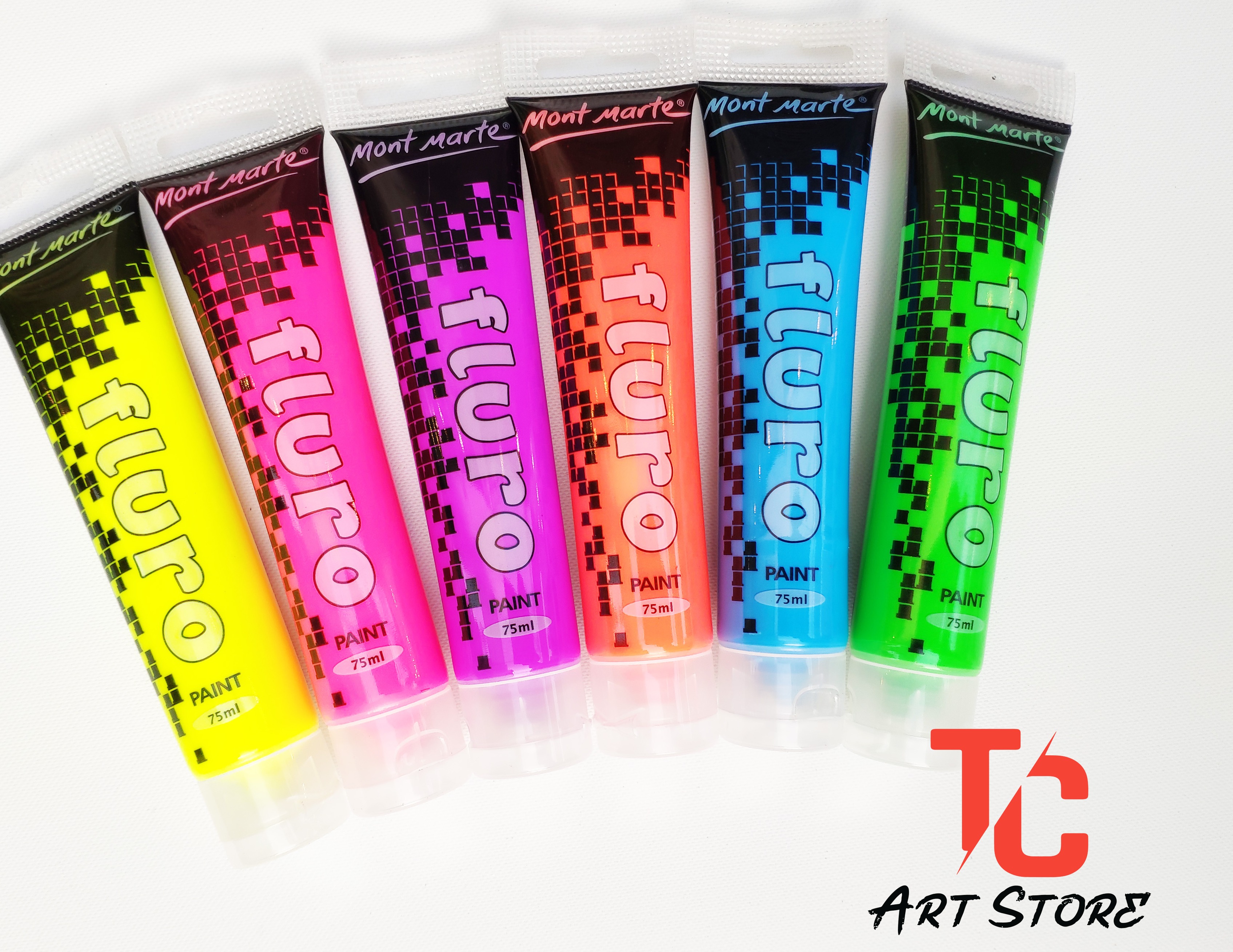 Màu Acrylic Fluro Dạ Quang Mont Marte -Tuýp 75ml