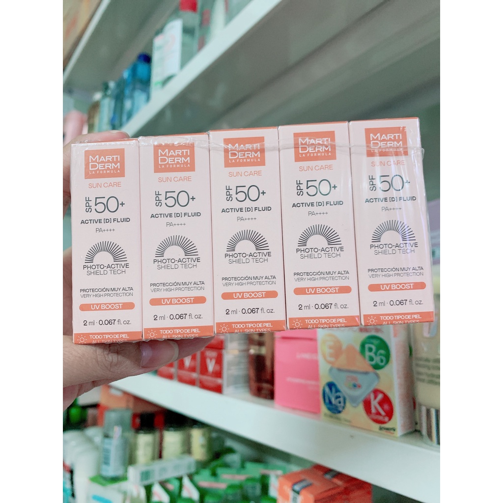 [ Mini size 2ml ] Kem Chống Nắng MartiDerm Sun Care Active (D) Fluid SPF50+